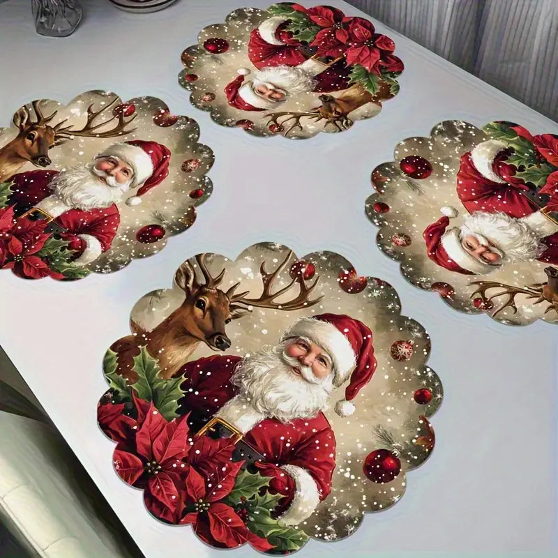 4pcs Christmas Placemats Set