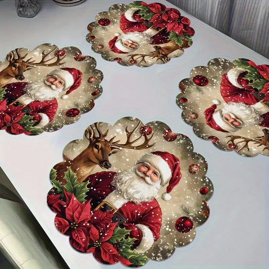 4pcs Christmas Placemats Set