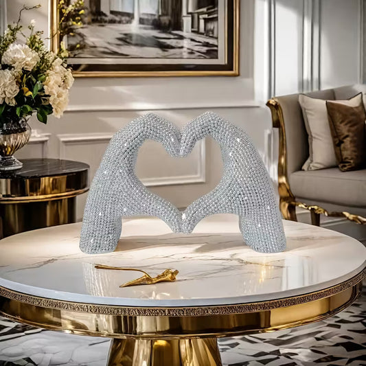 An Elegant Beaded Heart Sculpture