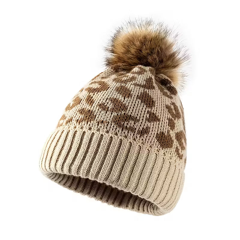 Cozy Faux Fur Pom-Pom Beanie for Men & Women