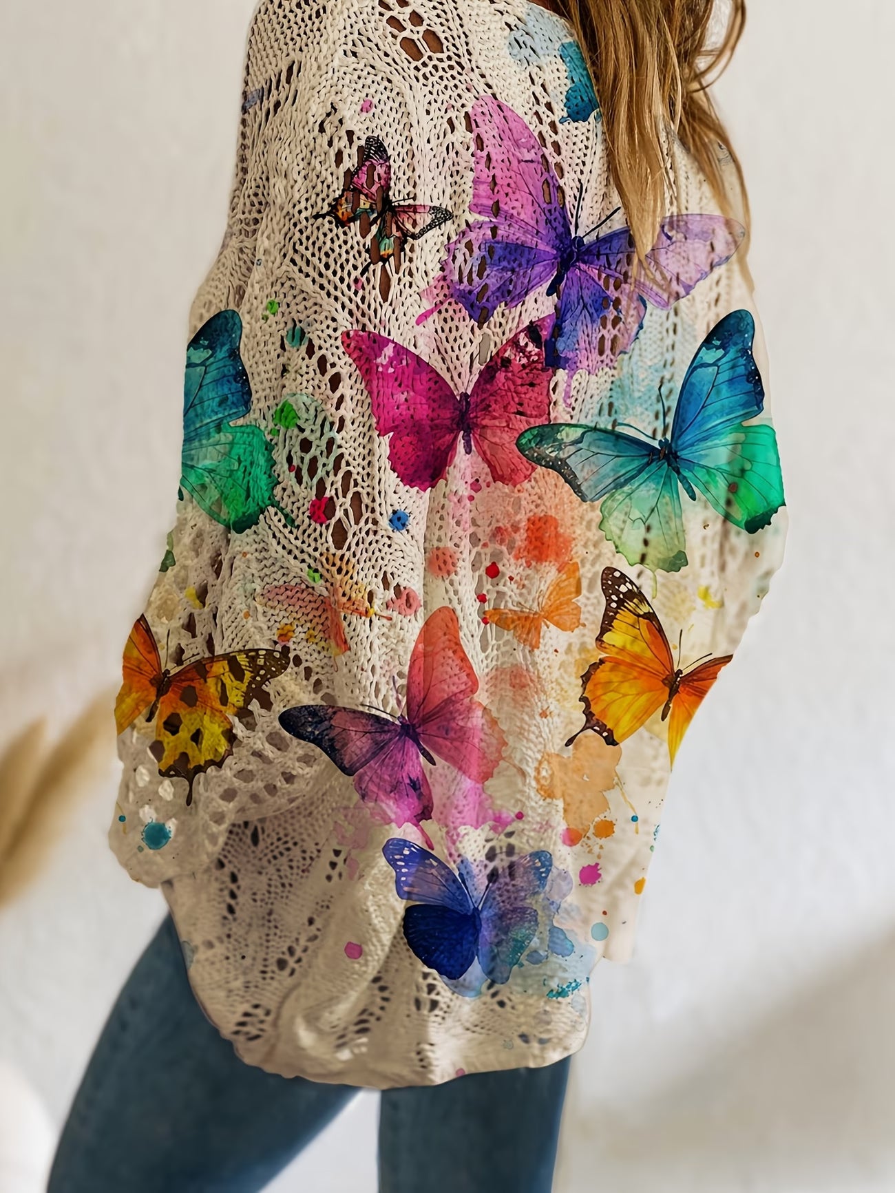 Off the Shoulder Hollow Batwing Loose Top