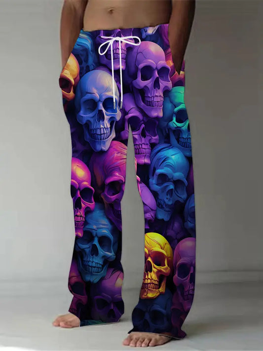 Men'S Retro Loose-Fit Straight-Leg Pants