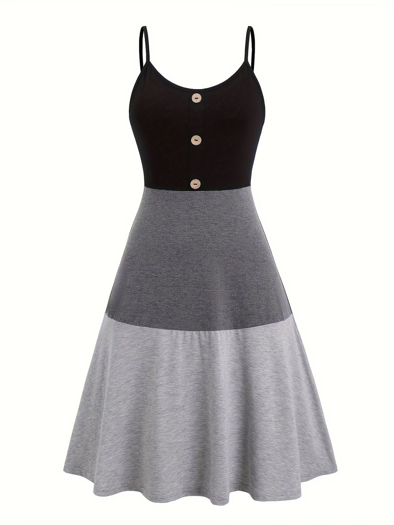 Directional Development of a Color-blocked Spliced Dress with a Lower Skirt