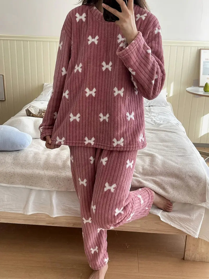 Two-Piece Minimalist Fashion Autumn/Winter Pajama Set