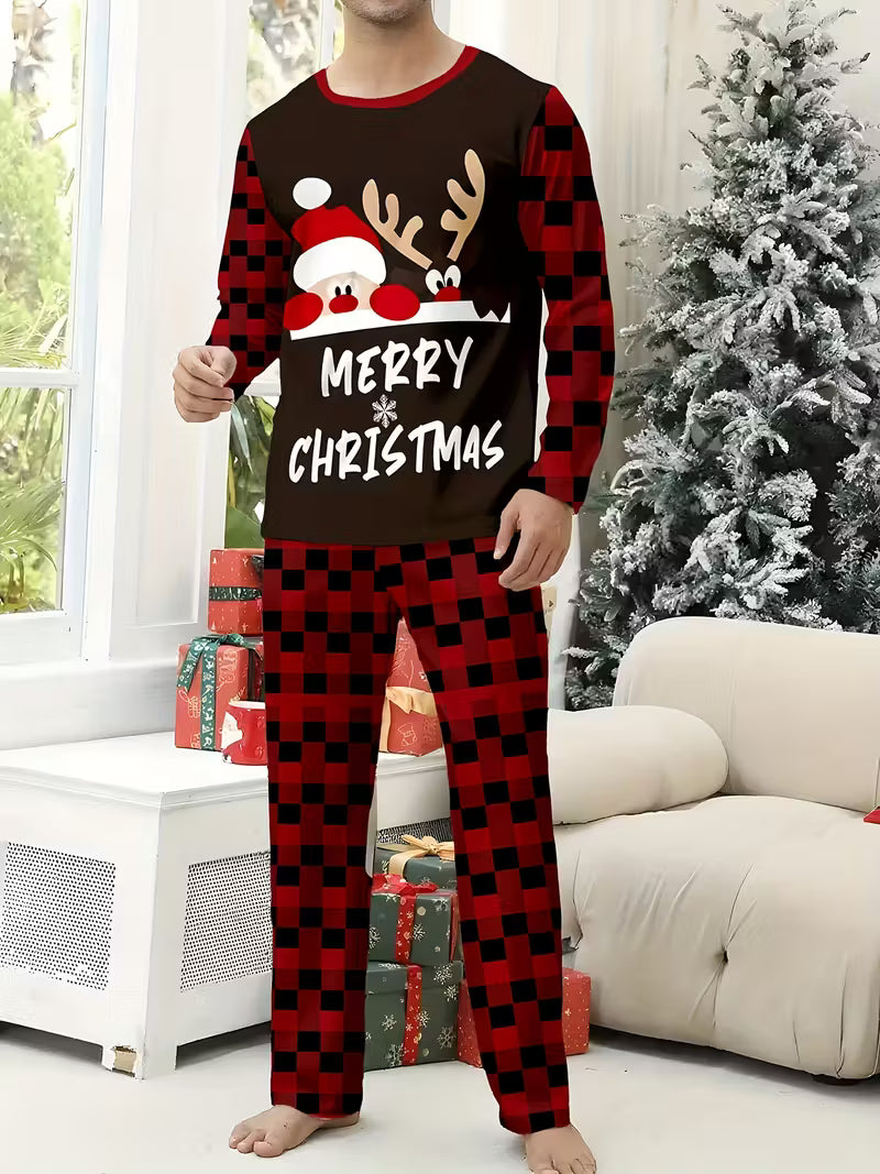 Winter Solst Merry Christmas Long Sleeve Pants Two-Piece Set
