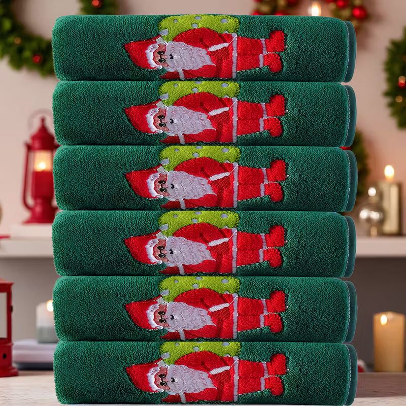 6pcs Christmas Towel Set