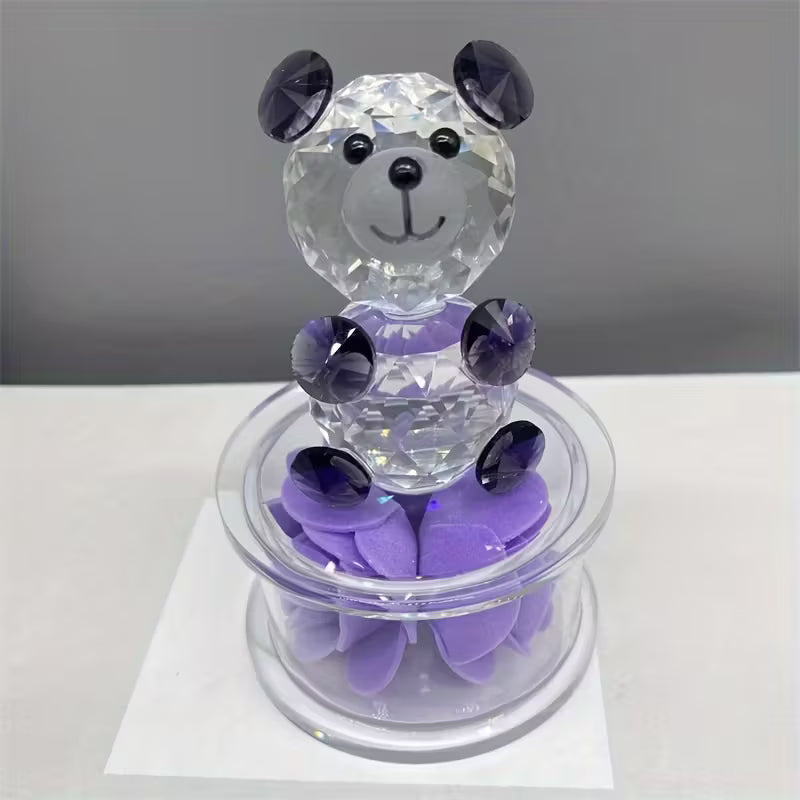 Charming Crystal Bear Figurine
