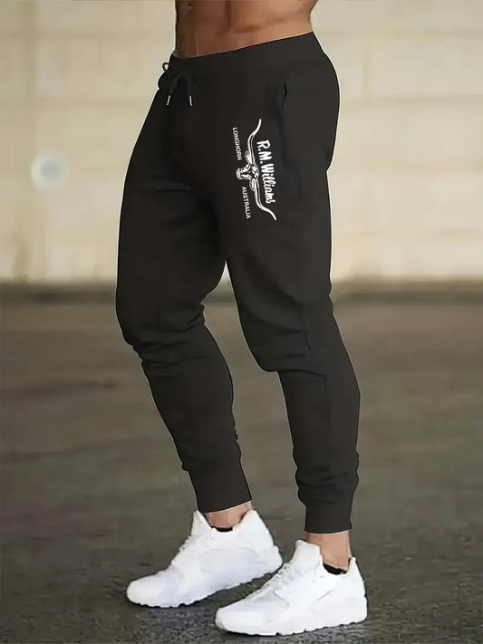 Men's Casual Sports Pants with Drawstring,