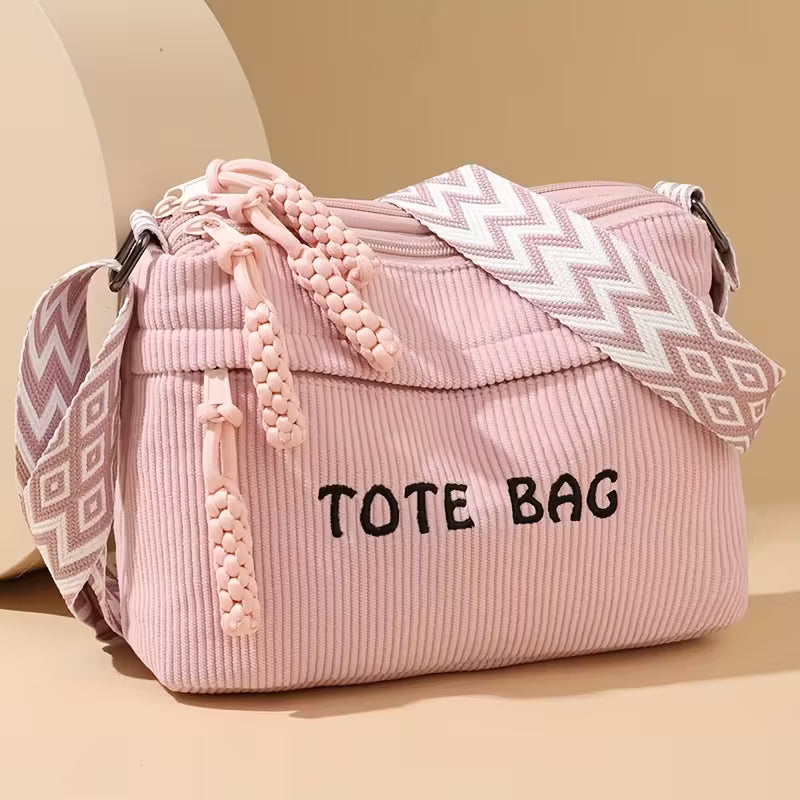 Women'S Corduroy Tote Bag