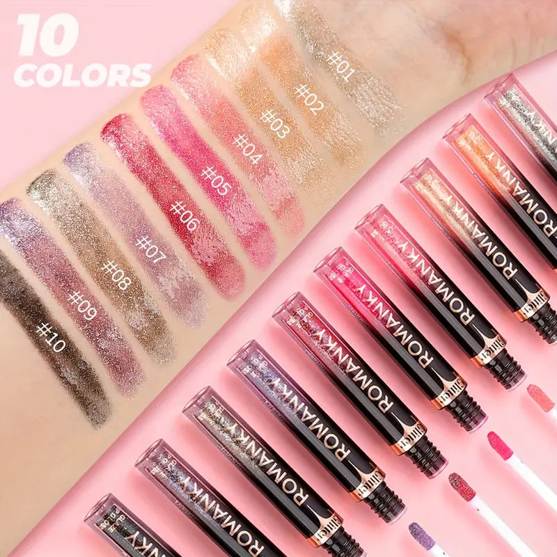 8pcs/set ROMANKY Glitter Lip Gloss