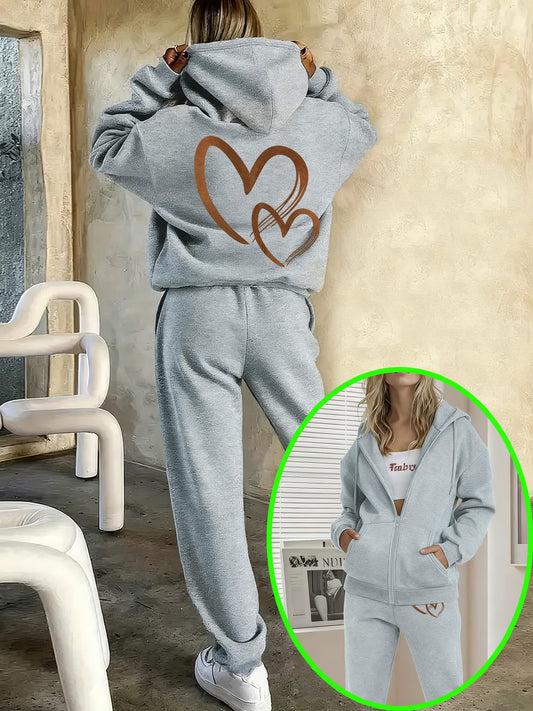 Graphic Print Two Piece Set