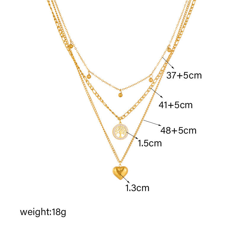 Multi-layer Tree Of Life Pendant Necklace