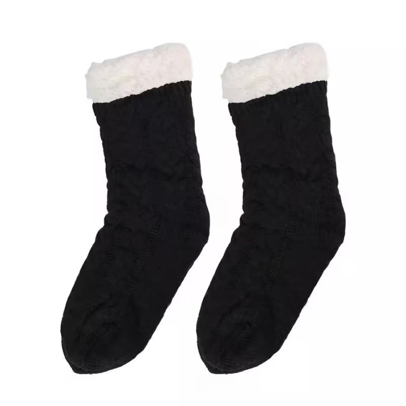 20cm Women's Thick Soft Warm Grip Slipper Socks