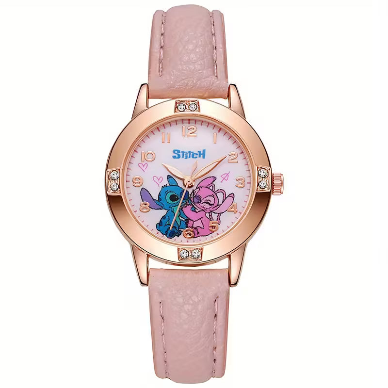 Stitch Digital Watch with Pink Strap