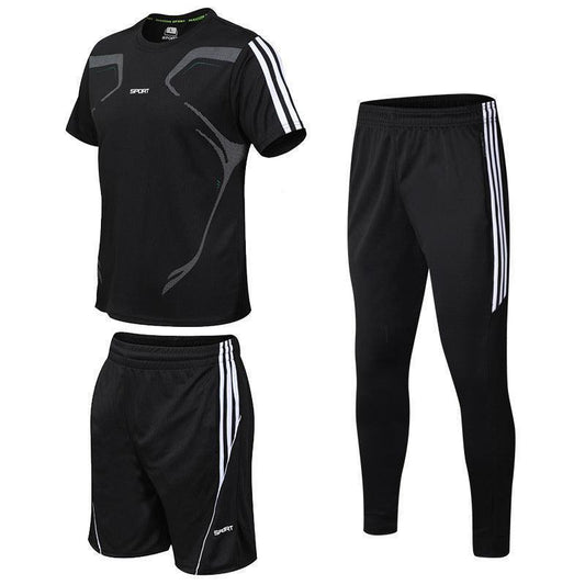 3 Piece Sports T-Shirt Tracksuit For Men