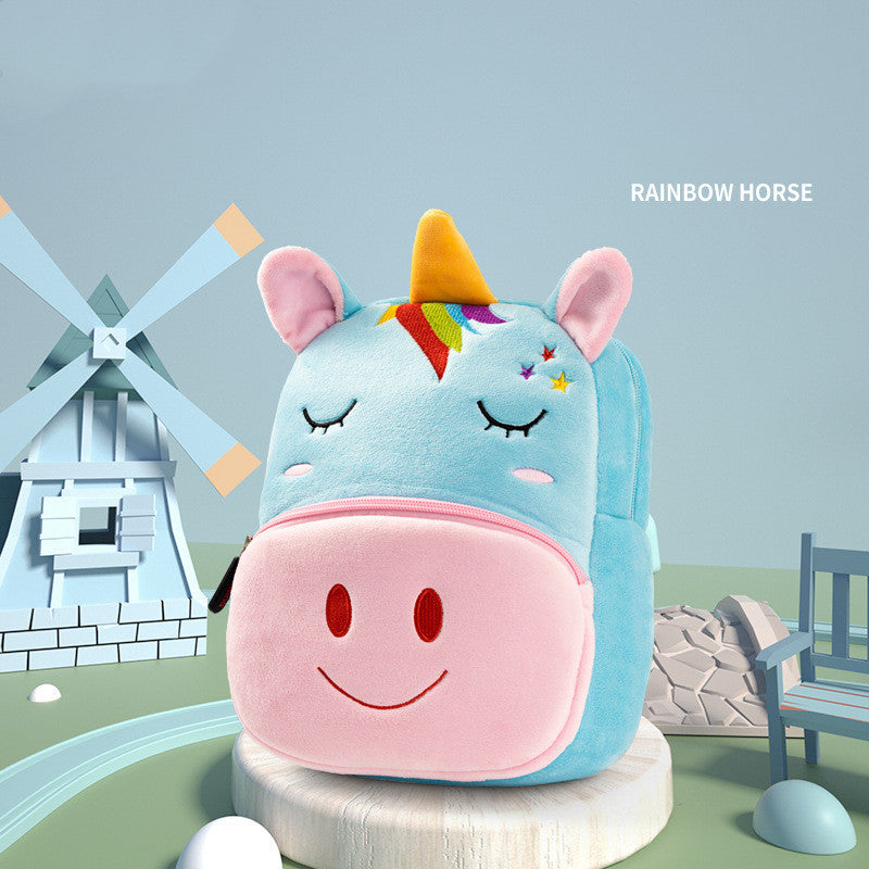 Cute Plush Animal Kindergarten Backpacks