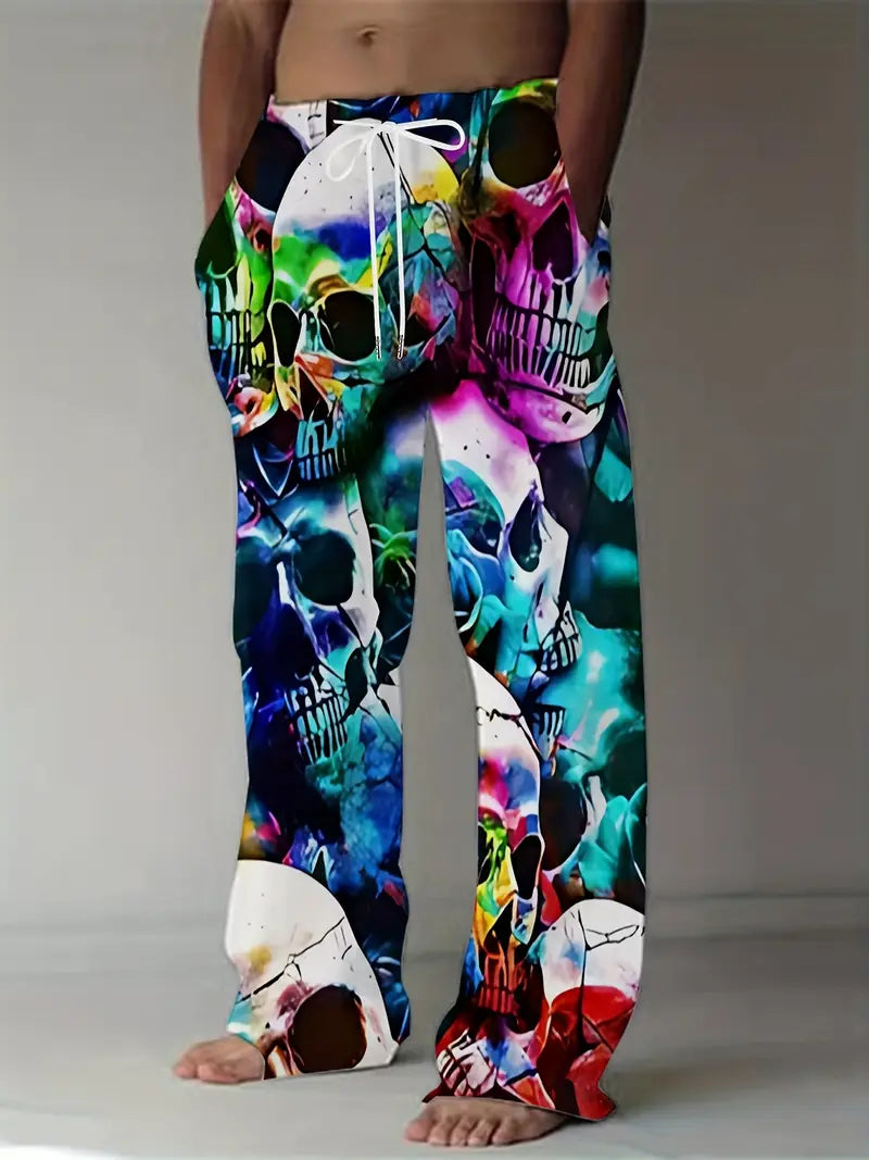 Men'S Retro Loose-Fit Straight-Leg Pants