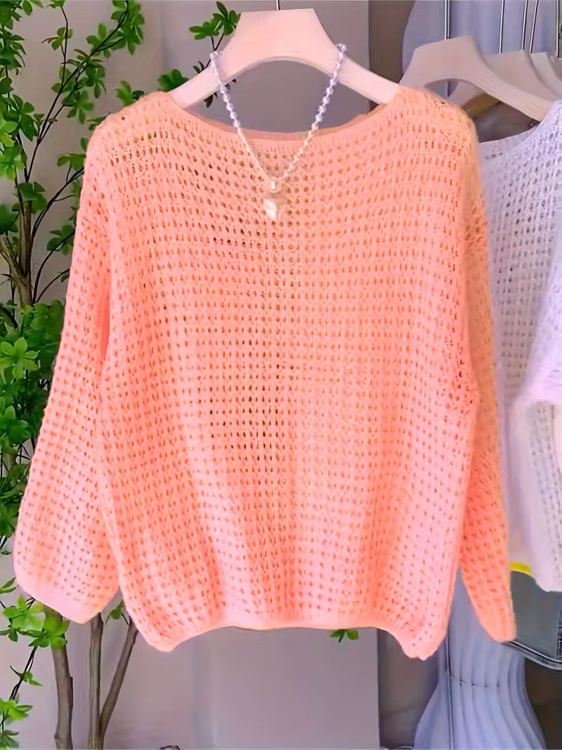 Plus-Size Women'S Clothing Featuring a Gentle And Sweet Hollow Top