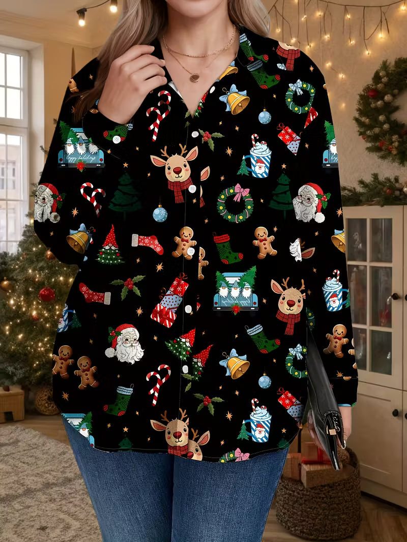 Women'S Plus Size Christmas Shirt
