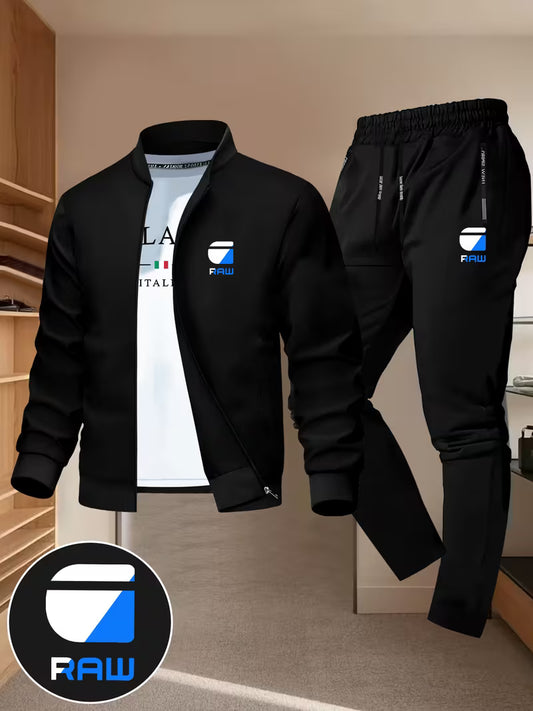 Men's Trendy Designer Jacket Two-Piece Set,