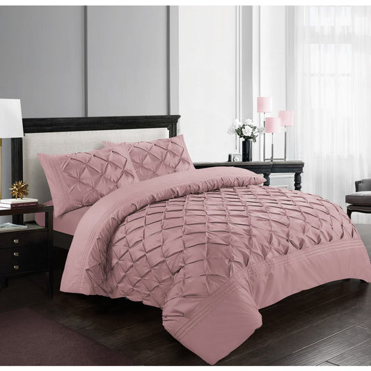 Luxury Pintuck Duvet Cover Set