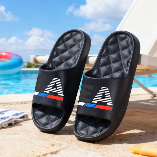 Geometric modern colourful sandals