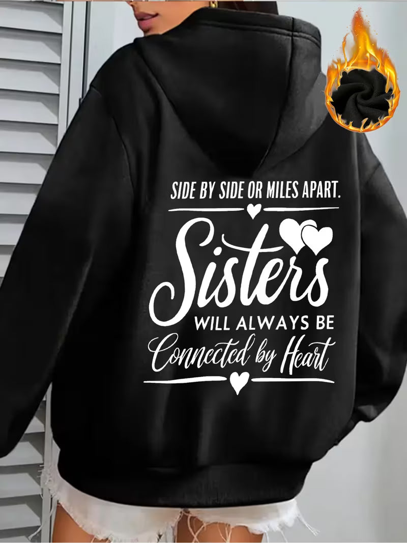 Women's Sisters Matching Hooded Sweatshirt