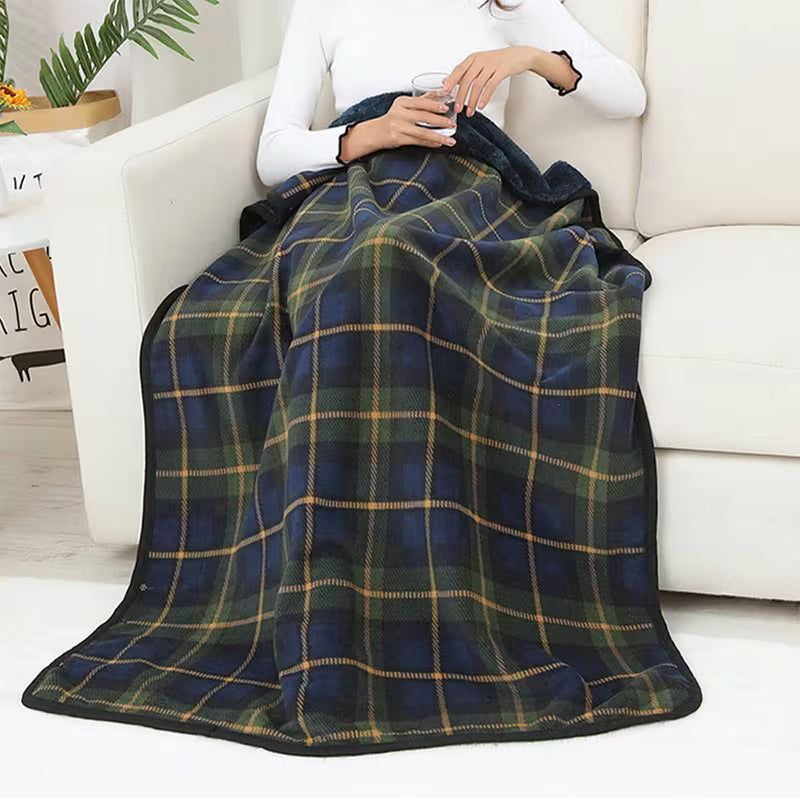 1pc Plaid Wearable Blanket,