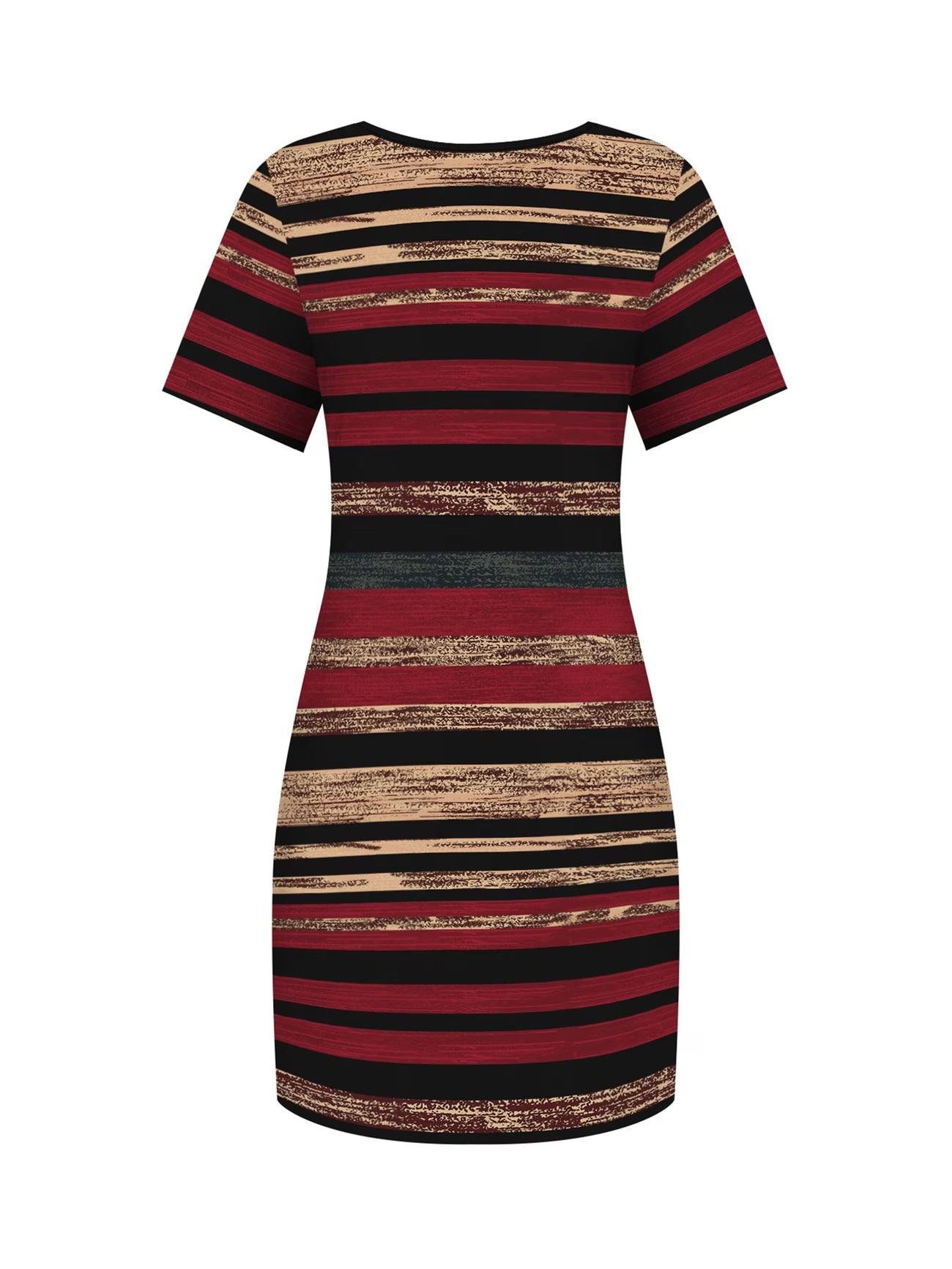 Elegant Casual Vacation Striped Color Block Bodycon Dress