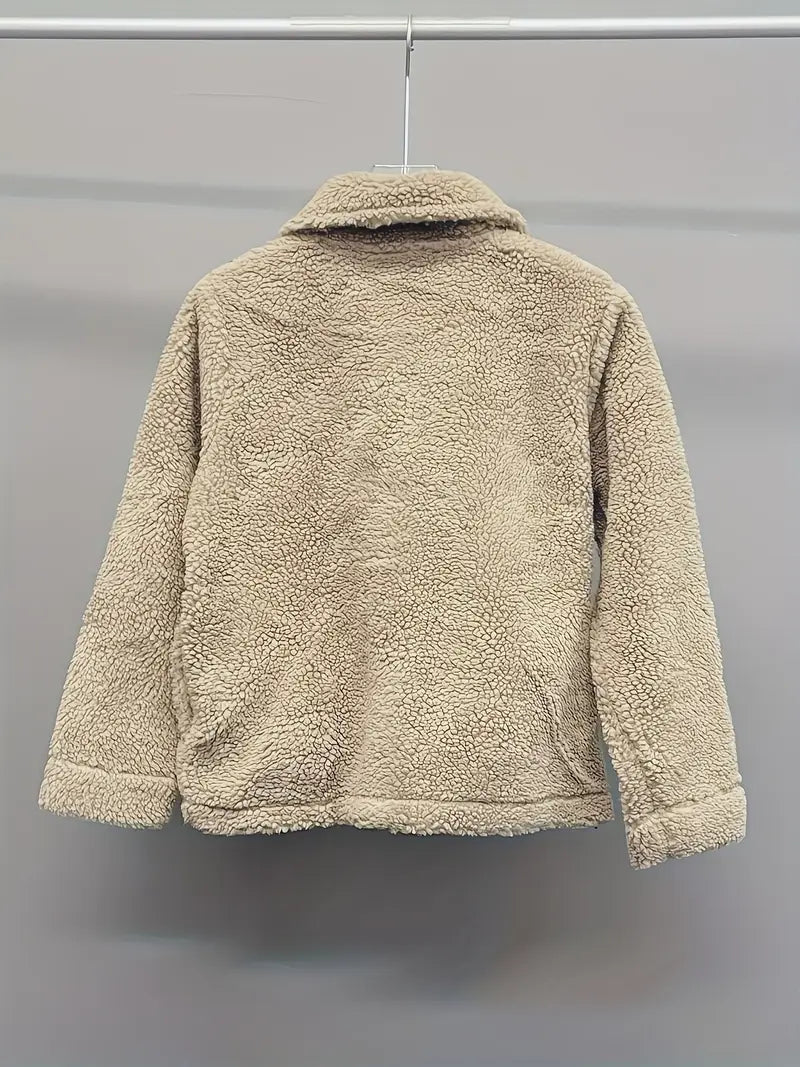 Warm Casual Women'S Reversible Fleece Jacket