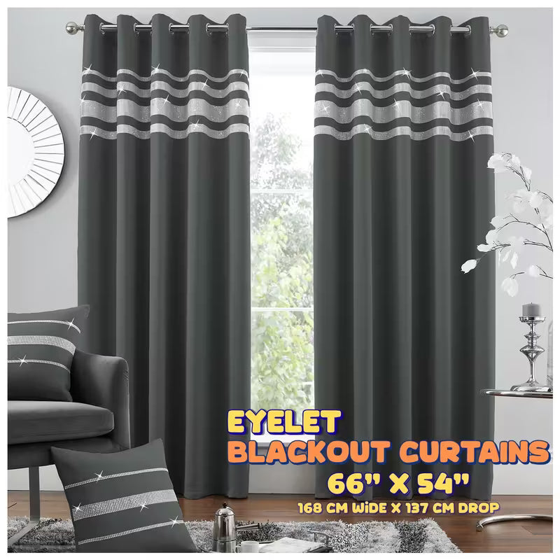 Luxury Thermal Blackout Curtains 66x54 Inch [168x137cm]