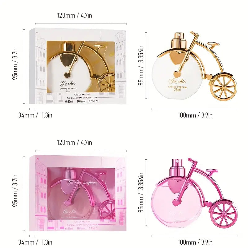 2pcs Elegant Bicycle-Shaped Perfume Bottles