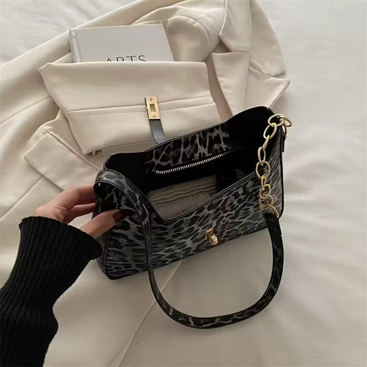 New Fashion Casual Leopard Print Shoulder Bag for Women,