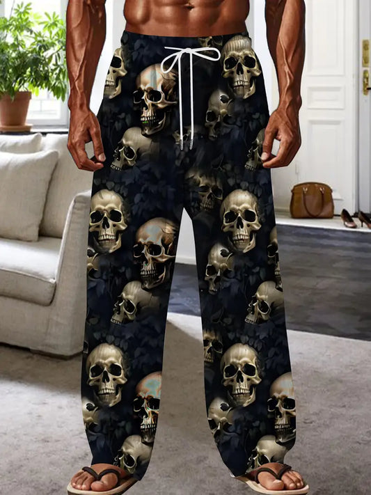 Men'S Skull Print Joggers