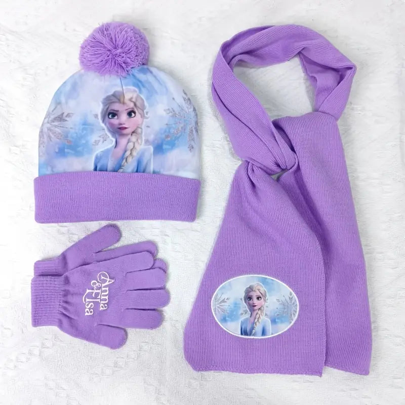 3pcs Disney Knit Hat Set