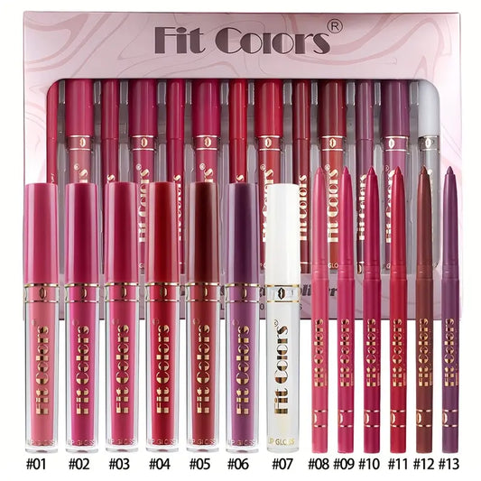 Set of 13 Items Including 7 Shades of Lip Gloss