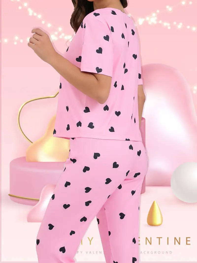 Women's Polyester Knit Pajama Set