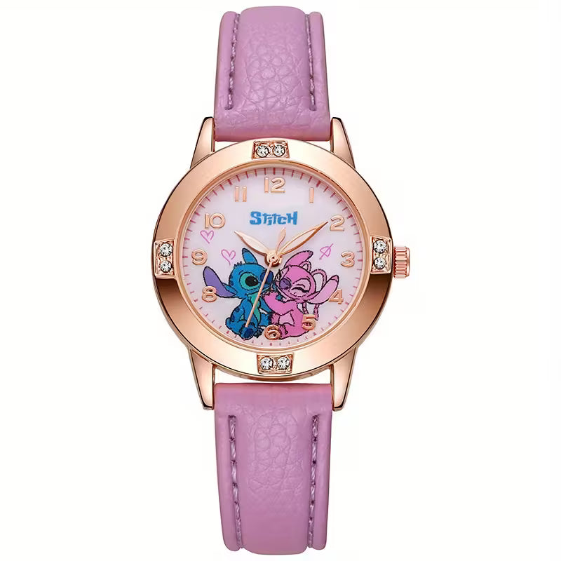 Stitch Digital Watch with Pink Strap