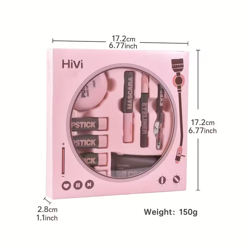 9pcs Portable Makeup Set Gift Box,