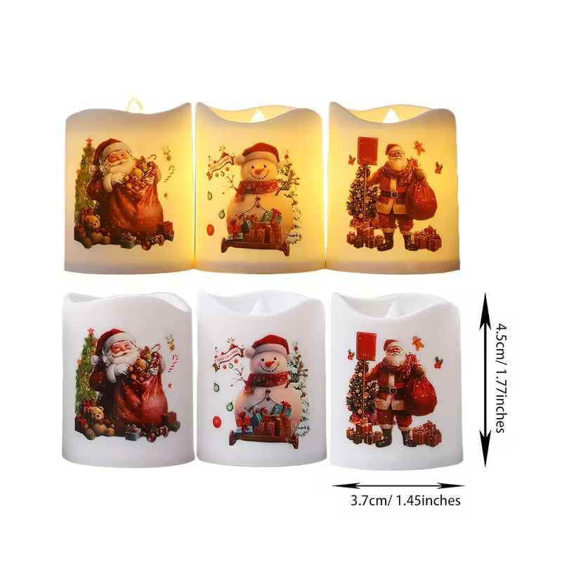 6-Pack Christmas LED Flameless Candles