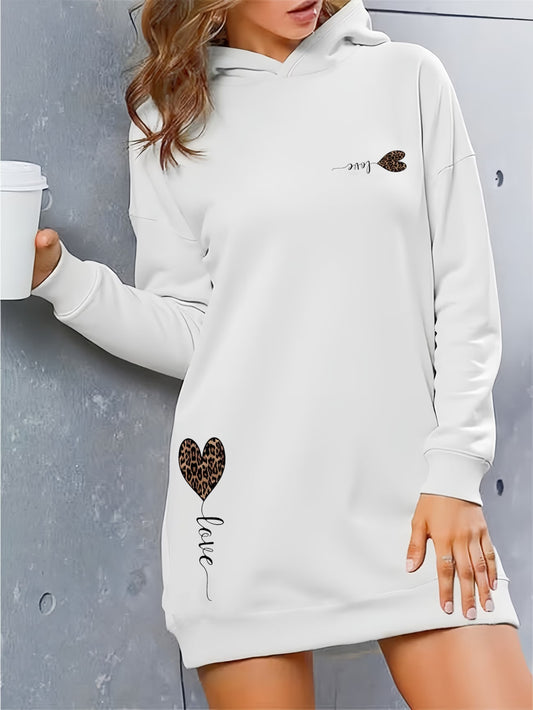 Long Hoodie with Letter Print