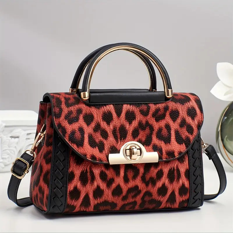 Women's Large Capacity Leopard-like PU Handbag
