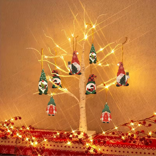 60.96cm Indoor Christmas Decoration with 24 LED Lights on a Birch Tree,