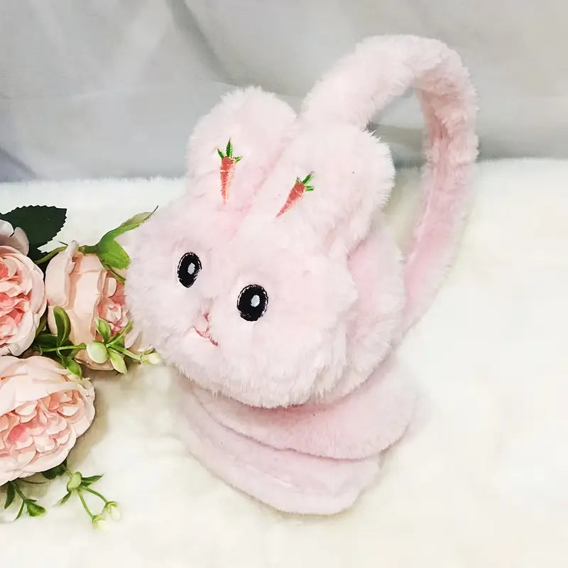 Women's Plush Bunny Ear Warmers