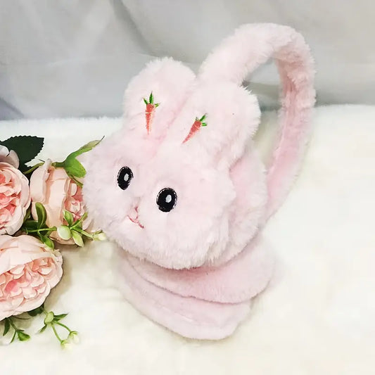 Women's Plush Bunny Ear Warmers