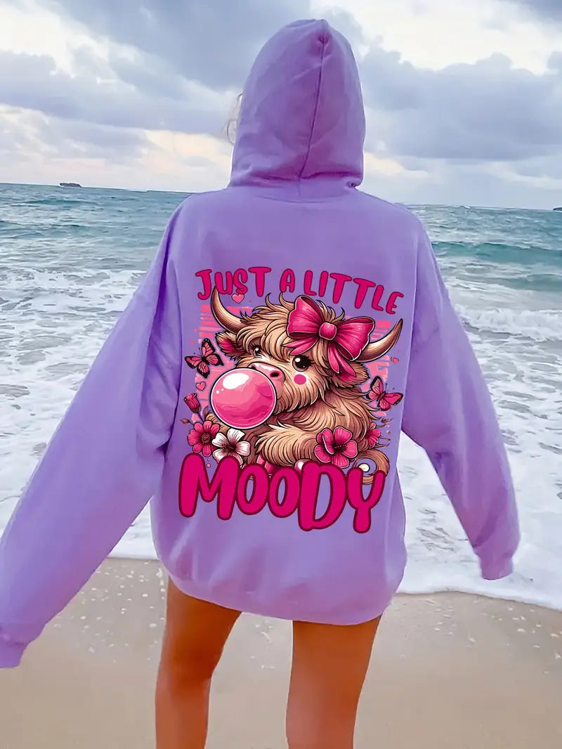 [Embossed Letter Casual Hoodie]