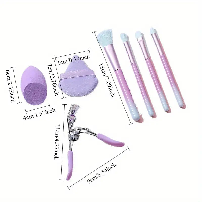 6pcs All-in-One Makeup Brush & Beauty Tool Set