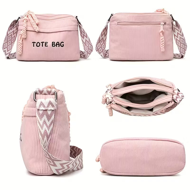 Women'S Corduroy Tote Bag