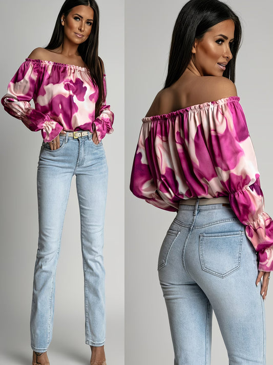 Stylish Women's Fashion, Loose Fit with a Design, Printed Blouse