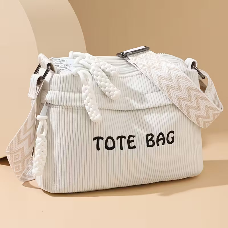 Women'S Corduroy Tote Bag